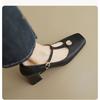 Fashion Plus Size 35-42 New Female Mary Janes Pumps Fashion Bowknot Thick High Heels Pumps Women Party Office Shoes Woman