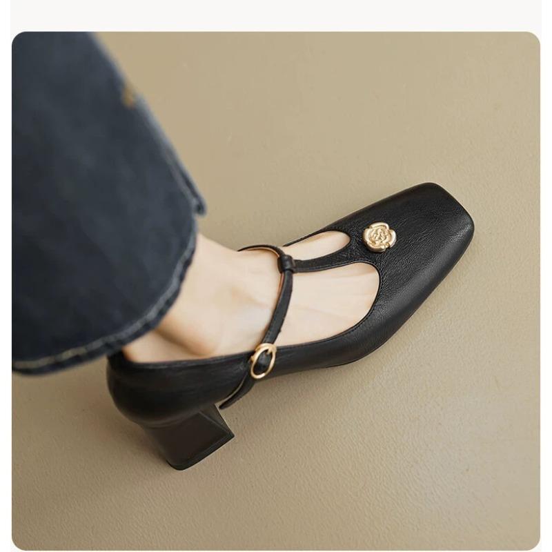 Fashion Plus Size 35-42 New Female Mary Janes Pumps Fashion Bowknot Thick High Heels Pumps Women Party Office Shoes Woman