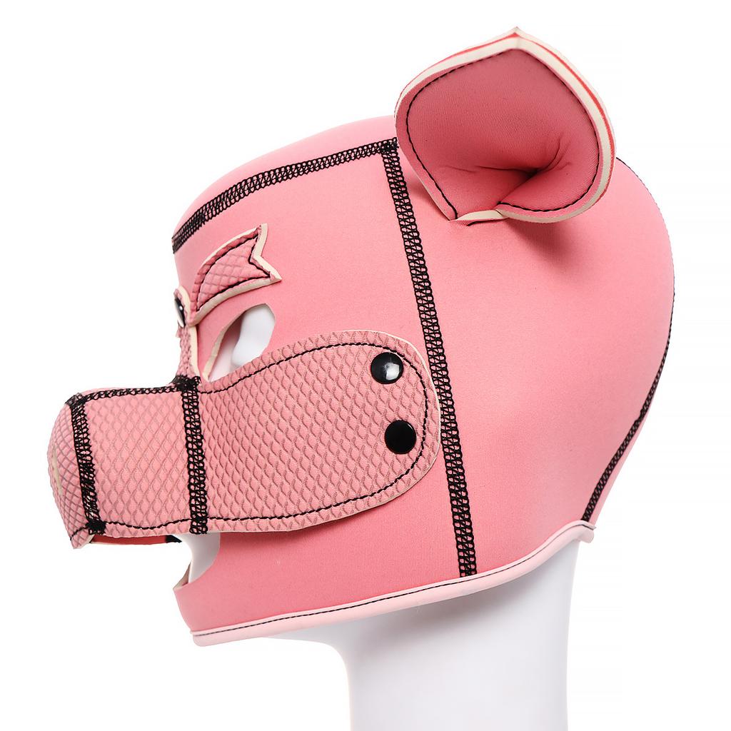 Sex Toys For Couples Men Gay New Party Pig Masks Play Pink Pig Hood Mask BDSM Bondage Soft Padded Pig Slave Role Play Cosplay