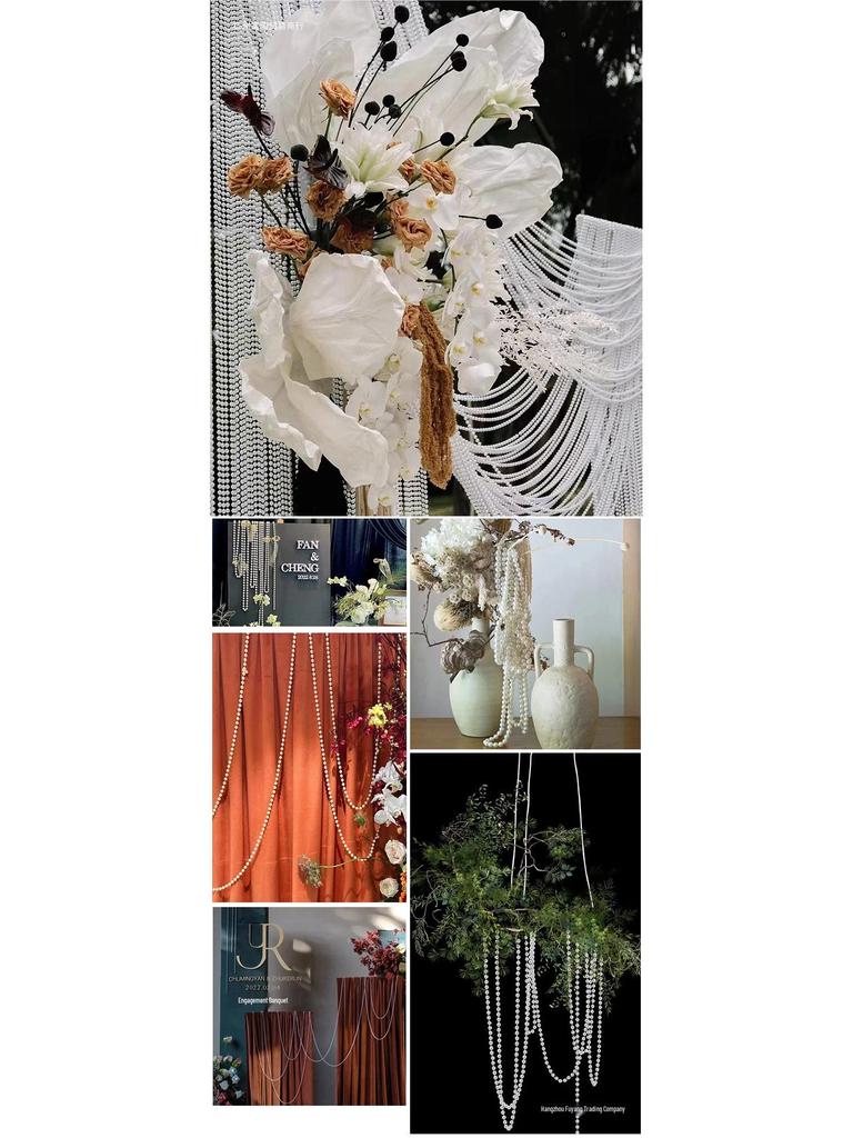 Pearl Bead String Curtain for Wedding Decoration