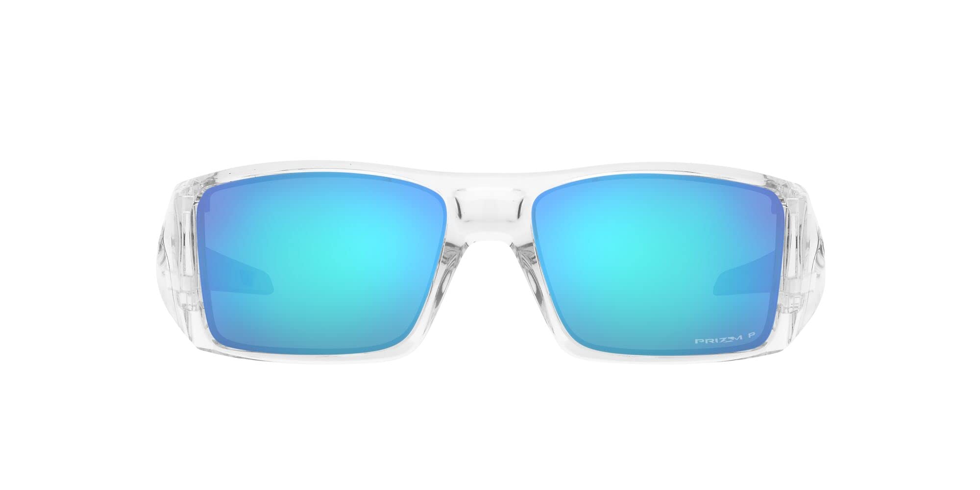 

Oakley OO9231 Sunglasses with Heliostat Clear Frame and Prizm SAPPHIRE Polarized 61mm Lens,