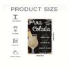1pc Vintage "Pina Colada Recipe" Metal Tin Sign - 8x12in Retro Cocktail Ingredient Wall Art, Easy-Hang for Home/Bar/Cafe