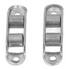 4PCS Stainless Steel Pulley Double Drive Low Noise Rollers Sliding Door Window Fittings