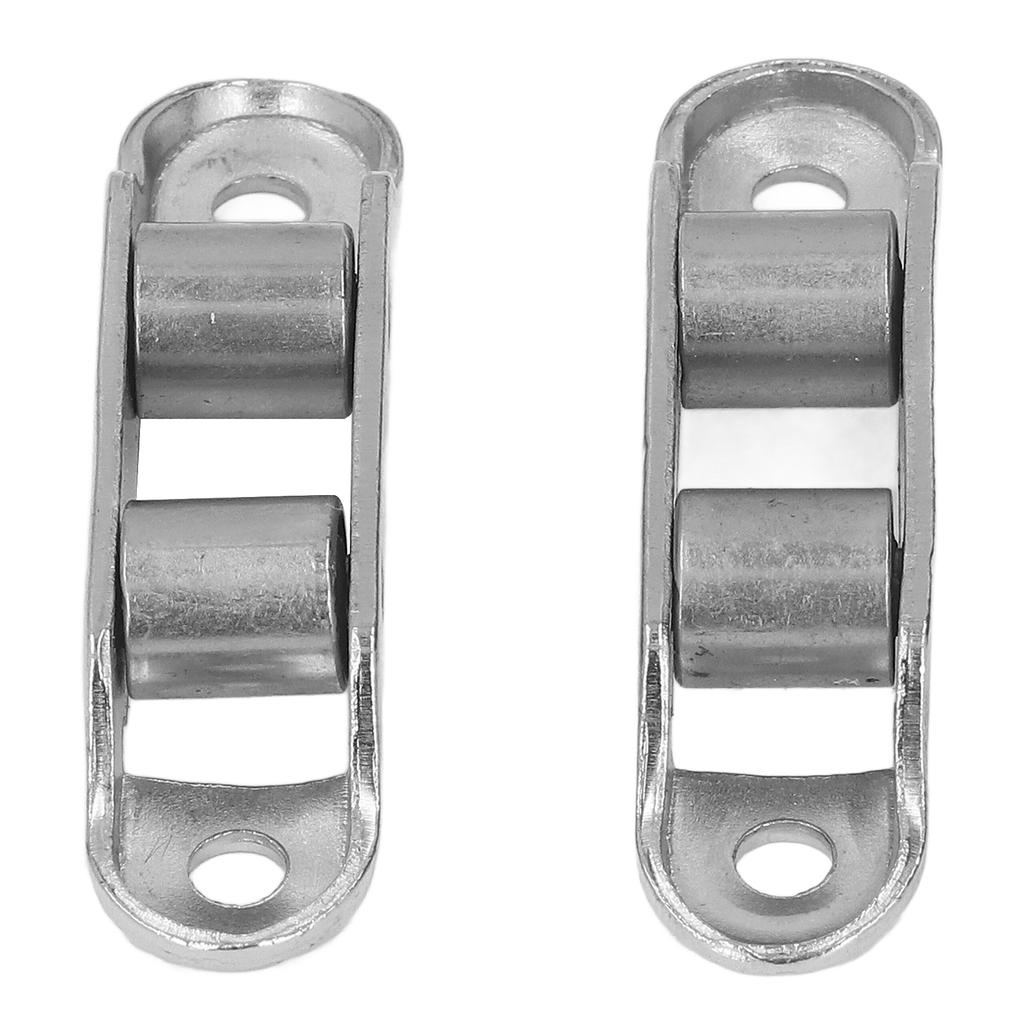 4PCS Stainless Steel Pulley Double Drive Low Noise Rollers Sliding Door Window Fittings