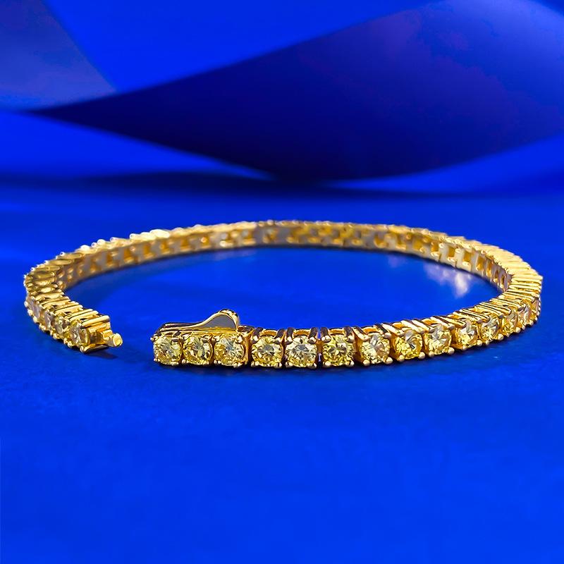 Schmuck Gelb Voll Diamant Gelber Diamant Armband Täglich Klassisch Ol