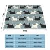Scottie And Westie West Highland Terrier Blanket Fleece Winter Dog Thin Throw Blankets for Home Office Plush Thin Quilt