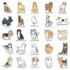 50Pcs Dog Illustrated Handbook Graffiti Stickers Hand-Drawn Dogs Cartoon Decal Diy Luggage Phone Guitar Scrapbook Kid Toys