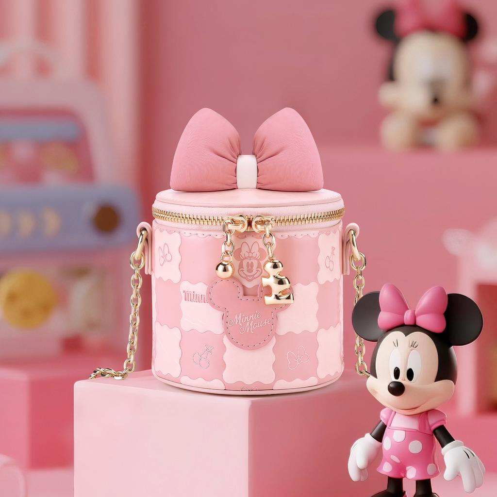 New Disney Minnie Synthetic Leather Crossbody Bags Kids' Pink BMK-72722P