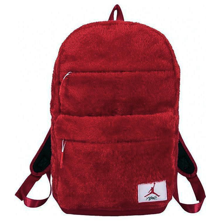 Jordan Logo Basic Zip Plush Backpack Unisex Backpack Red HA5488-678 Red