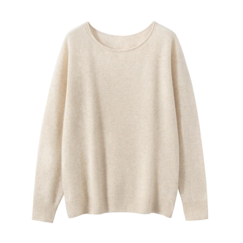 Women's 100% Cashmere Loose Fit Base Layer Top for Autumn/Winter