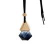 Empty Gradient Black Rhombus Glass Perfume Bottle 1Pcs Triangle Cover Portable Refillable Leakproof Vial for Women Daily Carry