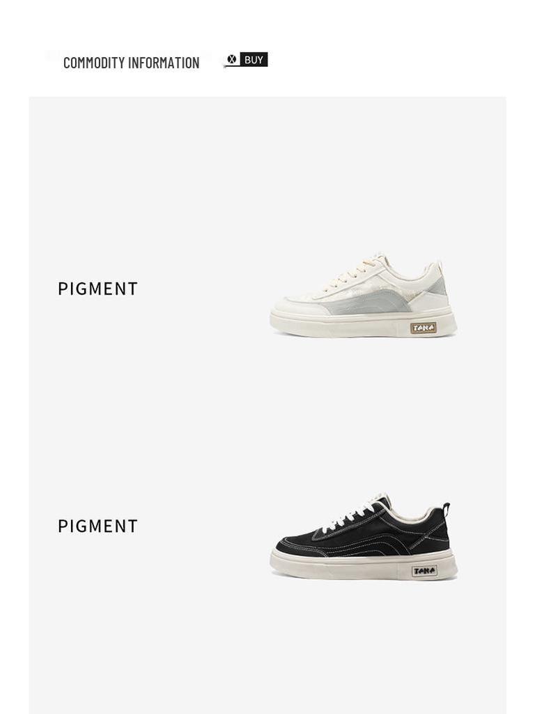 Men's Summer Breathable Canvas Sneakers - Trendy Thick-Soled White Casual Skate Shoes