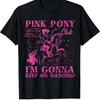 Black T-Shirt Pink Pony Club I'm Gonna Keep On Dancing Graphic Soft Relaxed Fit Unisex Casual Short Sleeve Tee Tops For Music Fans Daily Wear