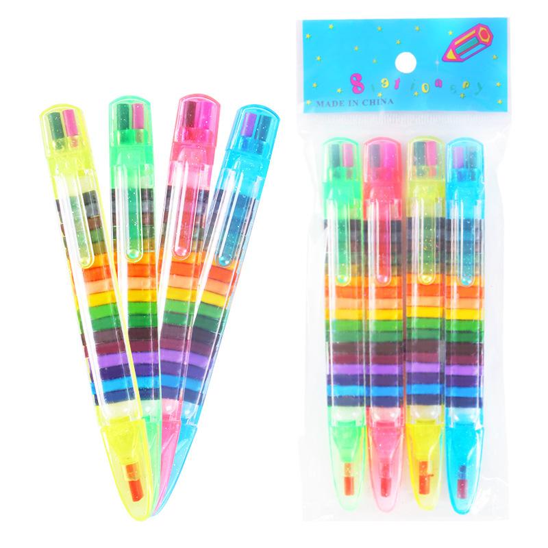 Creative 20colors Crayon Student Drawing Color Pencil Multicolor Art Writing Pen for Kids Children's Graffiti Crayon Graffiti Pen
