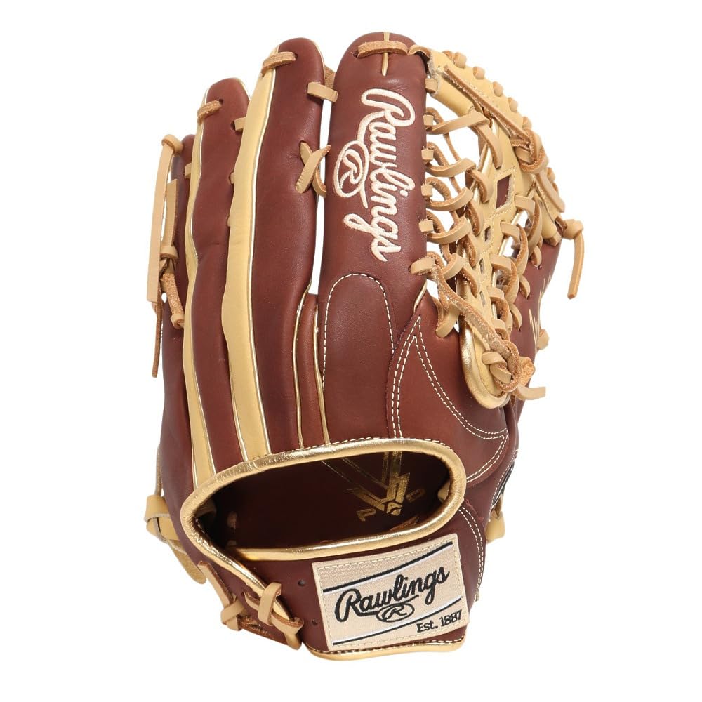 

Rawlings Hyper Tech Color Sync Outfielder Glove 12.75 inches Brown Camel