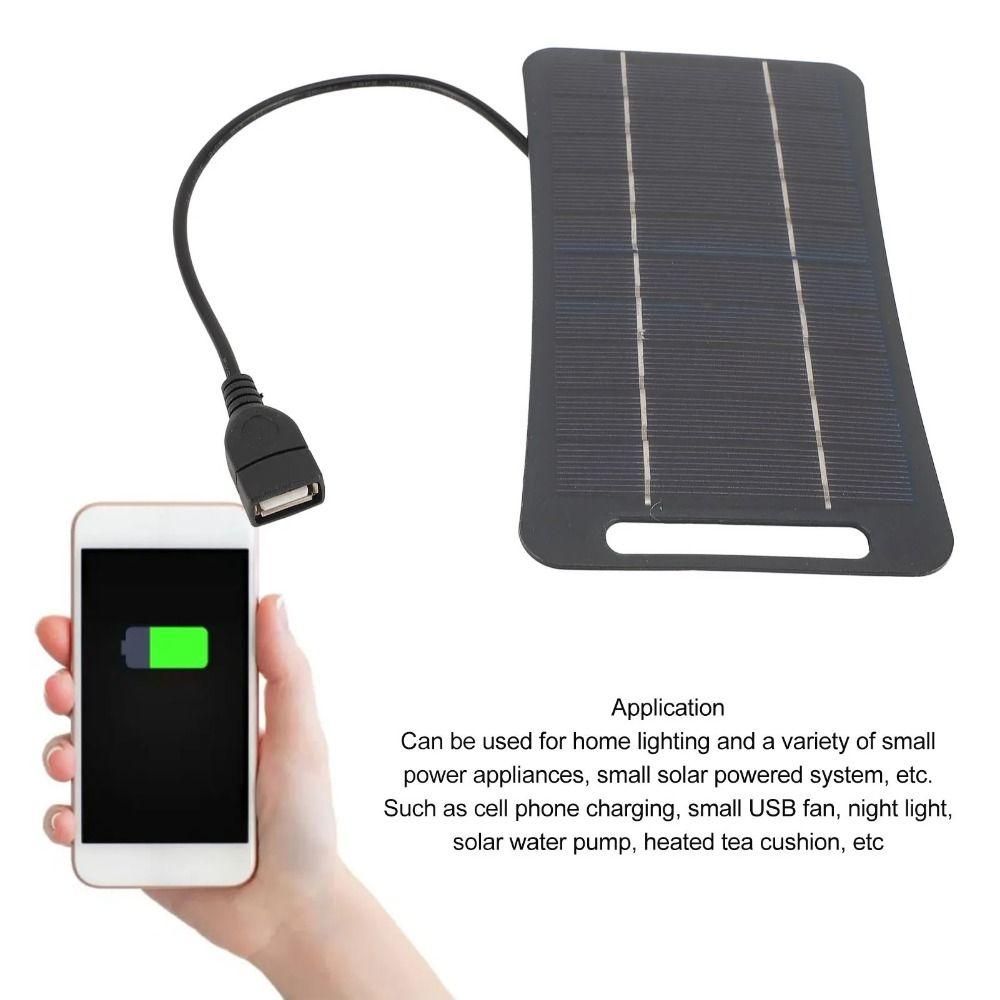 5V 2W USB Solar Charger Panel with USB Output Outdoor Solar Charger  Electric Fan