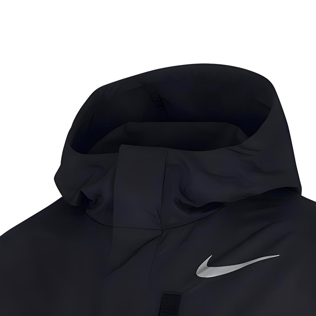 Nike Męska Kurtka Sportowa z Kapturem i Dużą Kieszenią z Nadrukiem Logo Czarna CT2197-010
