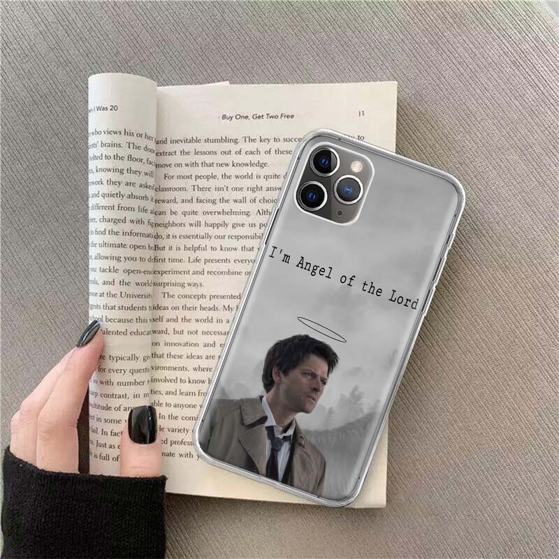 Angel Castiel Supernatural Phone Case For Apple Iphone 12 13 Mini 14 15 Pro 17 Pro Max Air 11 16E 16 Plus Shell Cover
