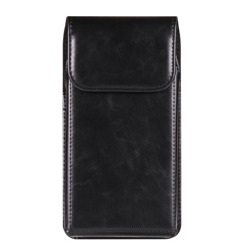 Crazy Horse Leather Vertical Phone Belt Pouch
