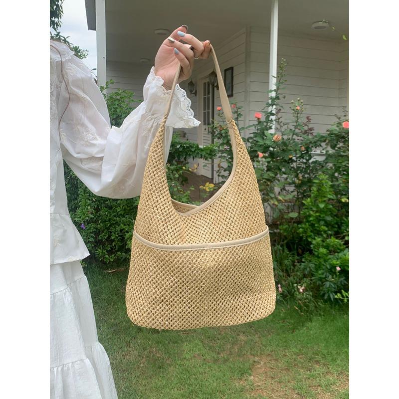 

Французская соломенная плетеная сумка женская литературная сумка для работы и учебы новая летняя свежая плетеная сумка
