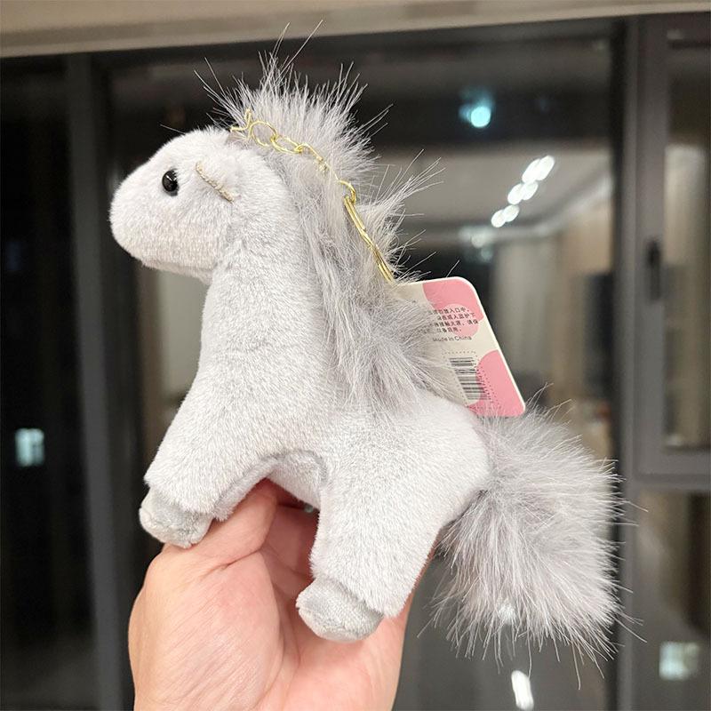 Roztomilý kreslený poník plyšový klíčenka Kawaii přívěsky Koně plyšová hračka přívěsek na batoh závěsné ozdoby dekorace doplňky dárky