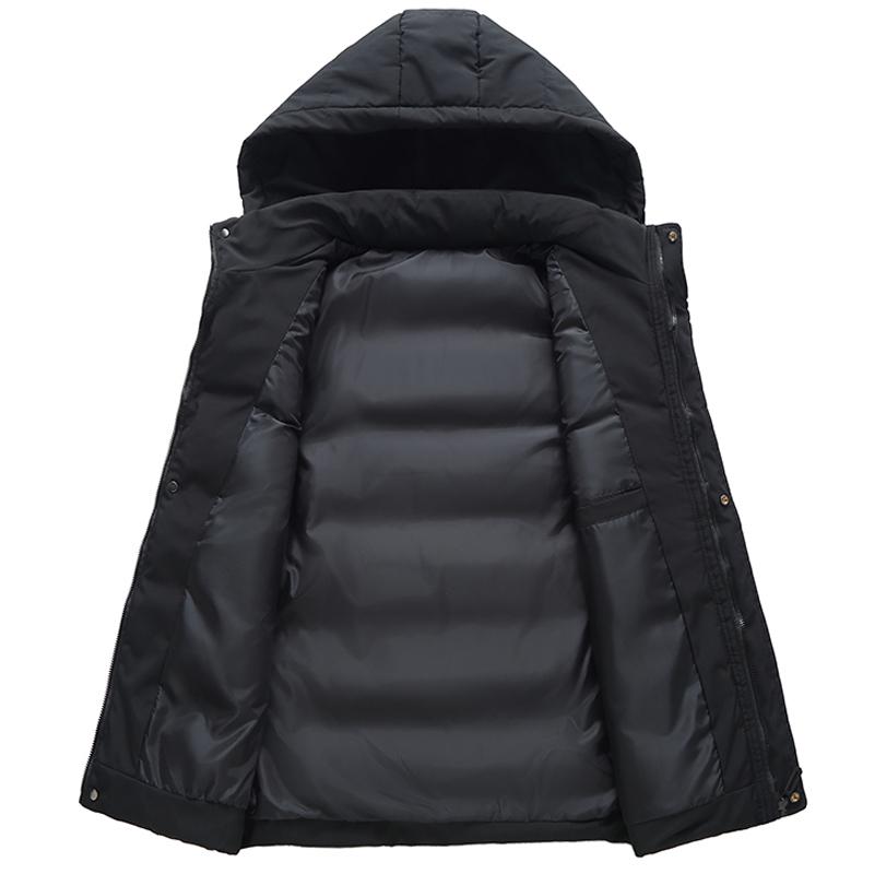 Plus Size L-8XL Fashion Winter Warm Vest Men Outerwears Casual Thick Sleeveless Jackets Hooded