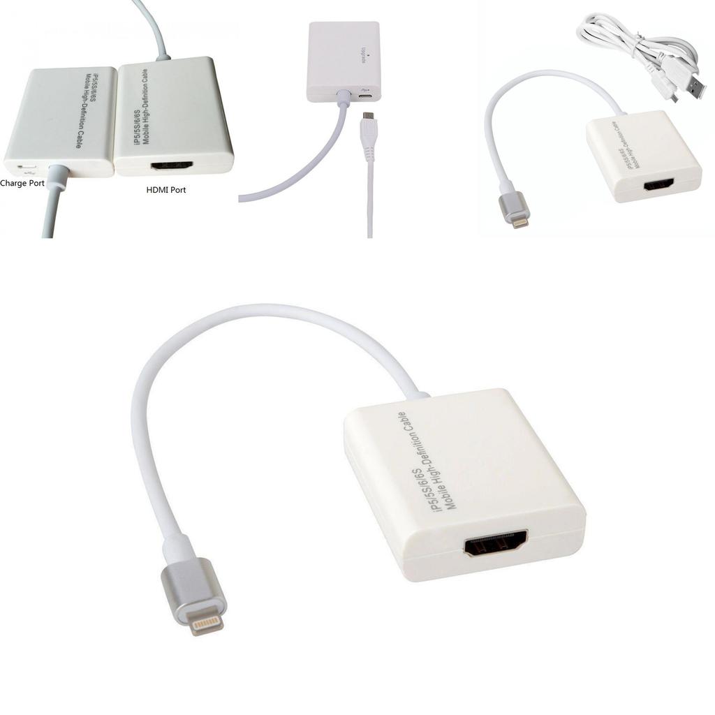 Apple Lightning To Hdmi Adapter Cable With Copper Core For Screen Mirroring And Hd Video Streaming