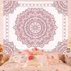 Boho Pink Mandala Wall Tapestry for Bedroom,Room Decor for Teen Girls, Art Floral Wall Hanging for College Dorm