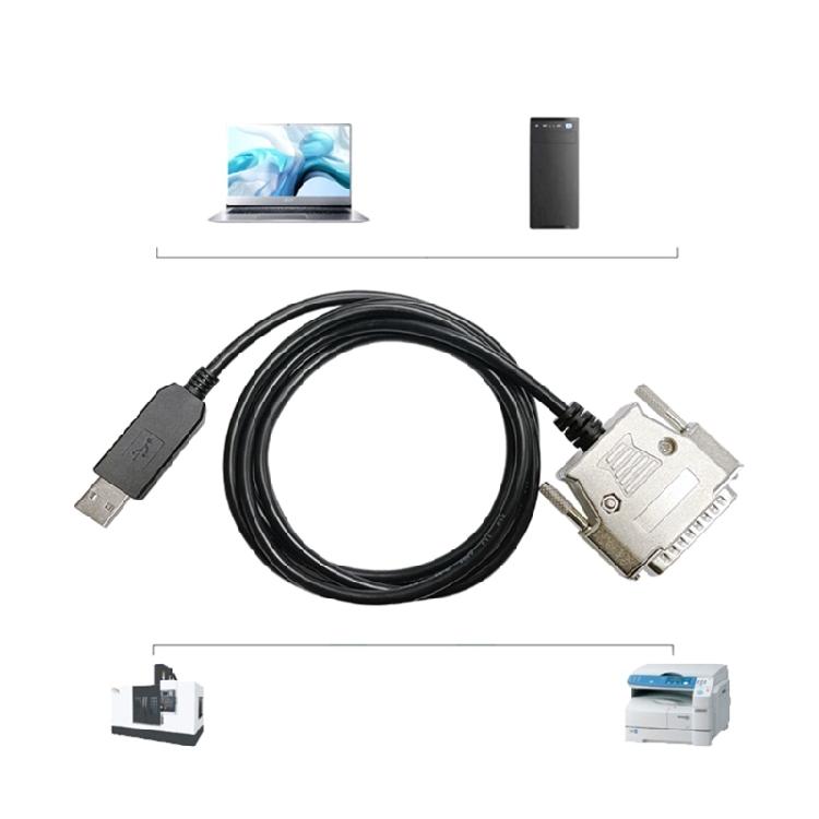 USB To DB25 Male RS232 Conversion Cable Fast Speed USB-DB25-MALE For Efficient Data Transmission With Classical Printers