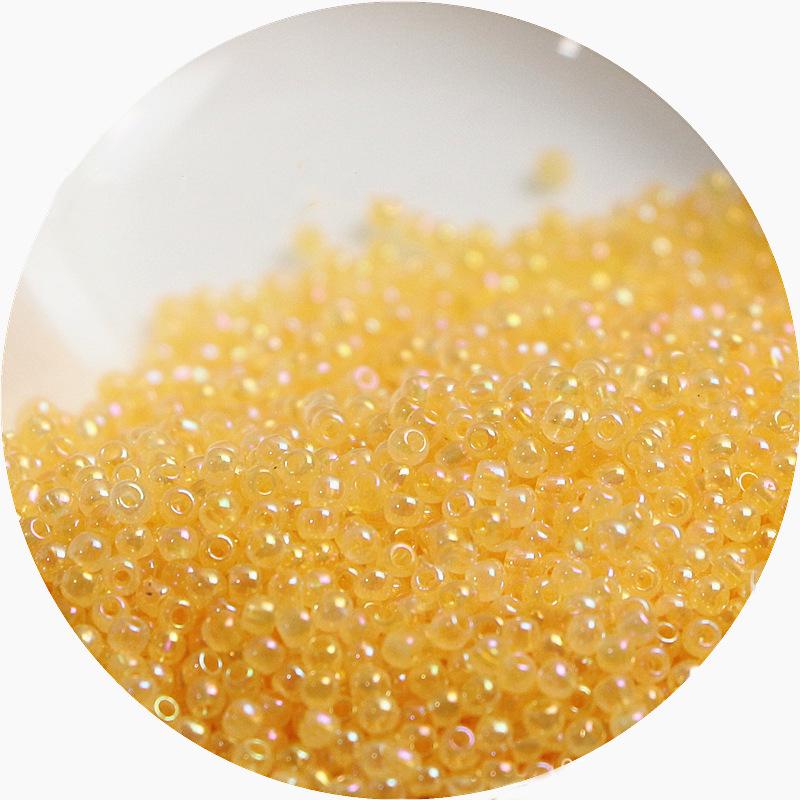 2mm Irisierende Glas-Samenperlen: Cremige Wolke für DIY Schmuck & Armbänder