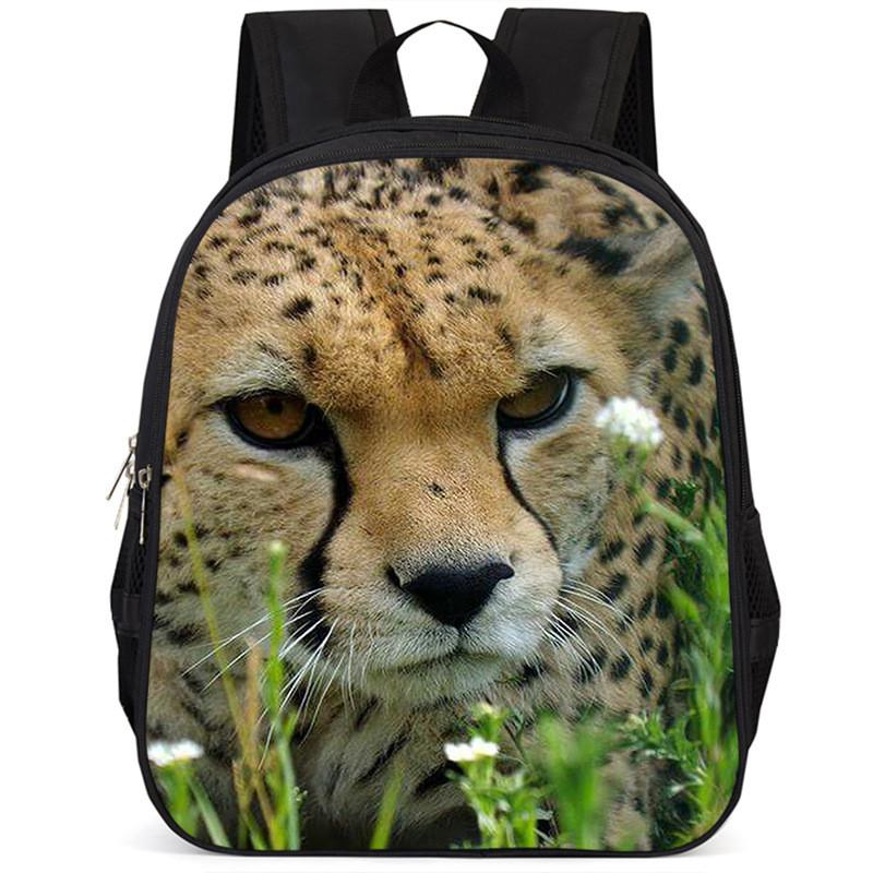 Spacious And Lightweight 15-inch 3d Leopard Backpack For School Kids