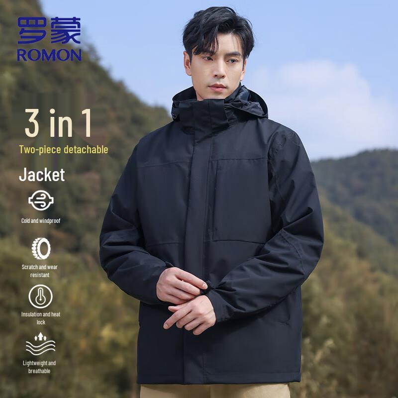 ROMON Men's 3-in-1 Windproof Hiking Jacket
