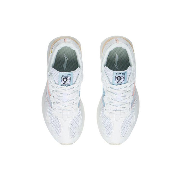 Li Ning Fangyuan Classic Low top Sports Casual Shoes Women's White Blue AGCS018-3