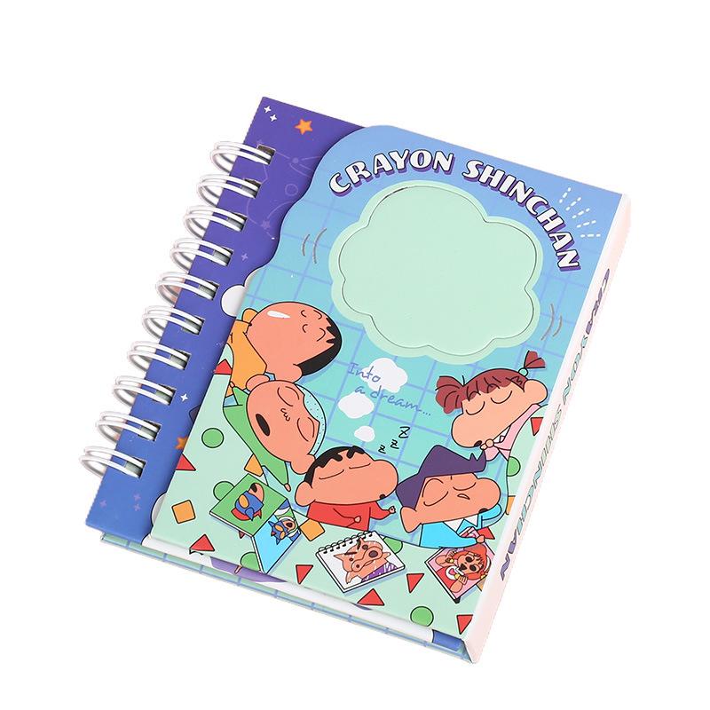 New Cartoon Crayon Shin-Chan Magnetic Notebook Coil Notebook Agenda Weekly Notepad Diary Student Study Supplies Boys Girls Gift