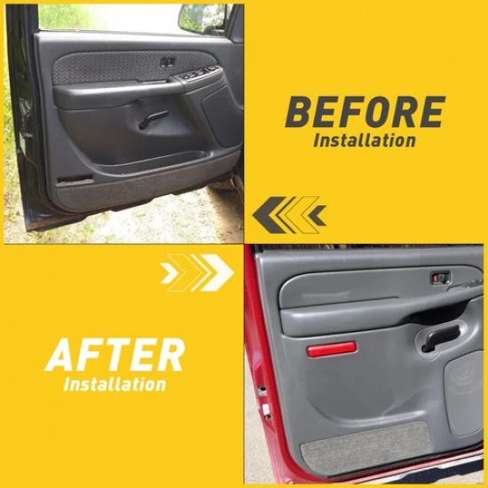 Red Interior Door Side Reflector Panel Covers For GMC Avalanche Silverado Chevy