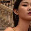 WOSTU 100% 925 Sterling Silver Big Circle Hoop Earrings Minimalist Simple Round Earrings For Women Fashion Party Jewelry CQE710