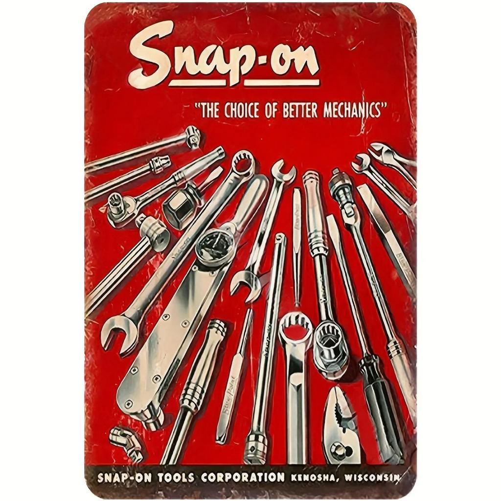 Metal Tin Signs Snap-on Tools Wall Decoration Plaque Vintage Art Poster Iron Painting for Man Cave Home Cafe Garage Club Bar