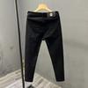 Pantalones vaqueros elásticos de corte slim para hombre Primavera/Verano, pierna recta, tiro medio, pantalones capri