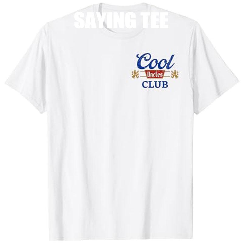 Cool Uncles Club Best Uncle Ever Funny Pocket Fathers Day TShirt Unisexs Fahion Saying Tee Y2k Design Graphic Outfit Short Sleeve S