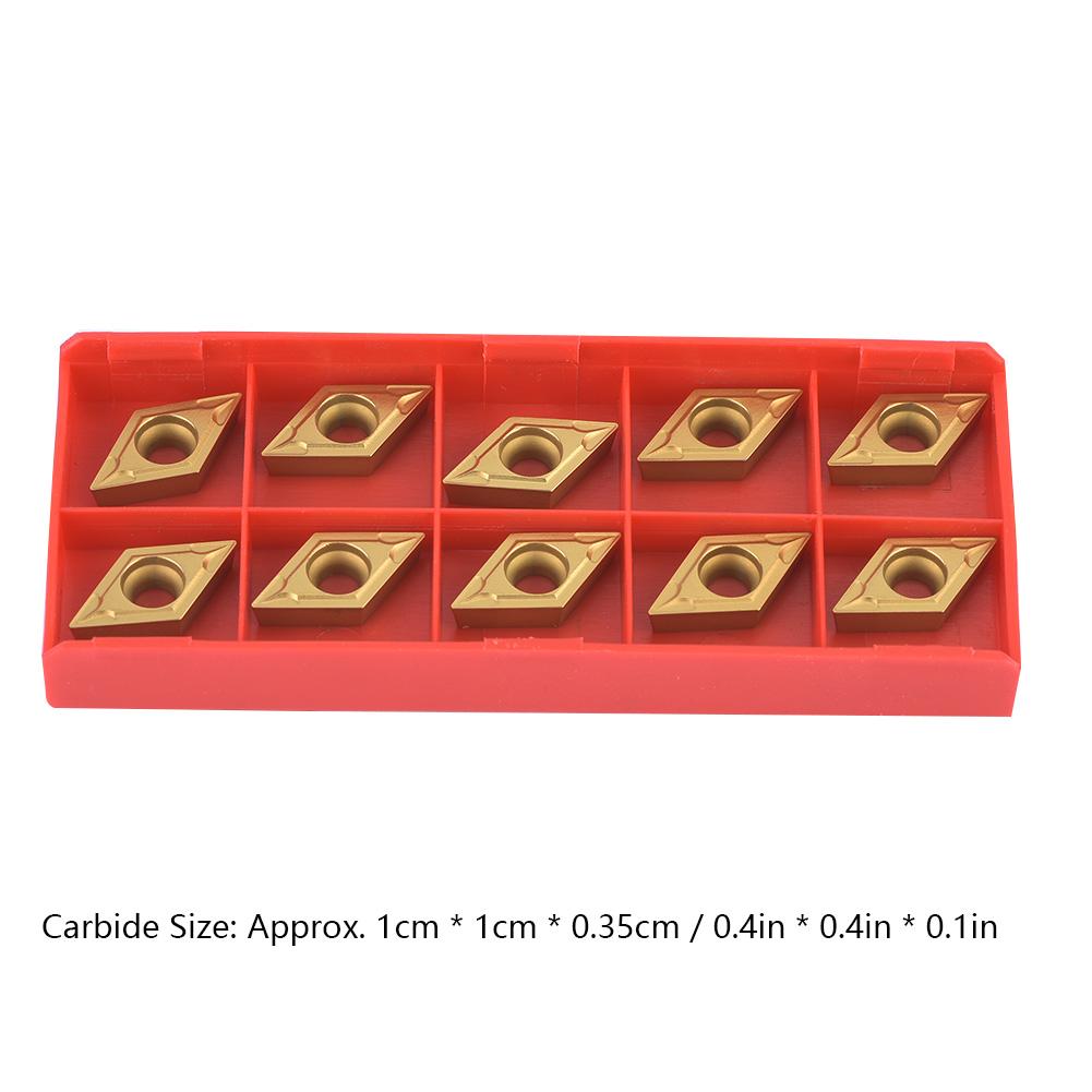 10PCS  DCMT11T304HM YBC251 DCMT32.51HM CNC Carbide Insert Blade Lathe Turning Tool