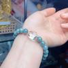Blauer Wasserjaspis Rundperlen-Armband: Eleganter, vielseitiger Damenmodeschmuck