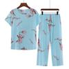 Summer Women's  Cotton Pajamas Women's Thin Short Sleeve Set Plus Size Women's Loungewear Can Be Breathable and Antibacterial Sleepwear