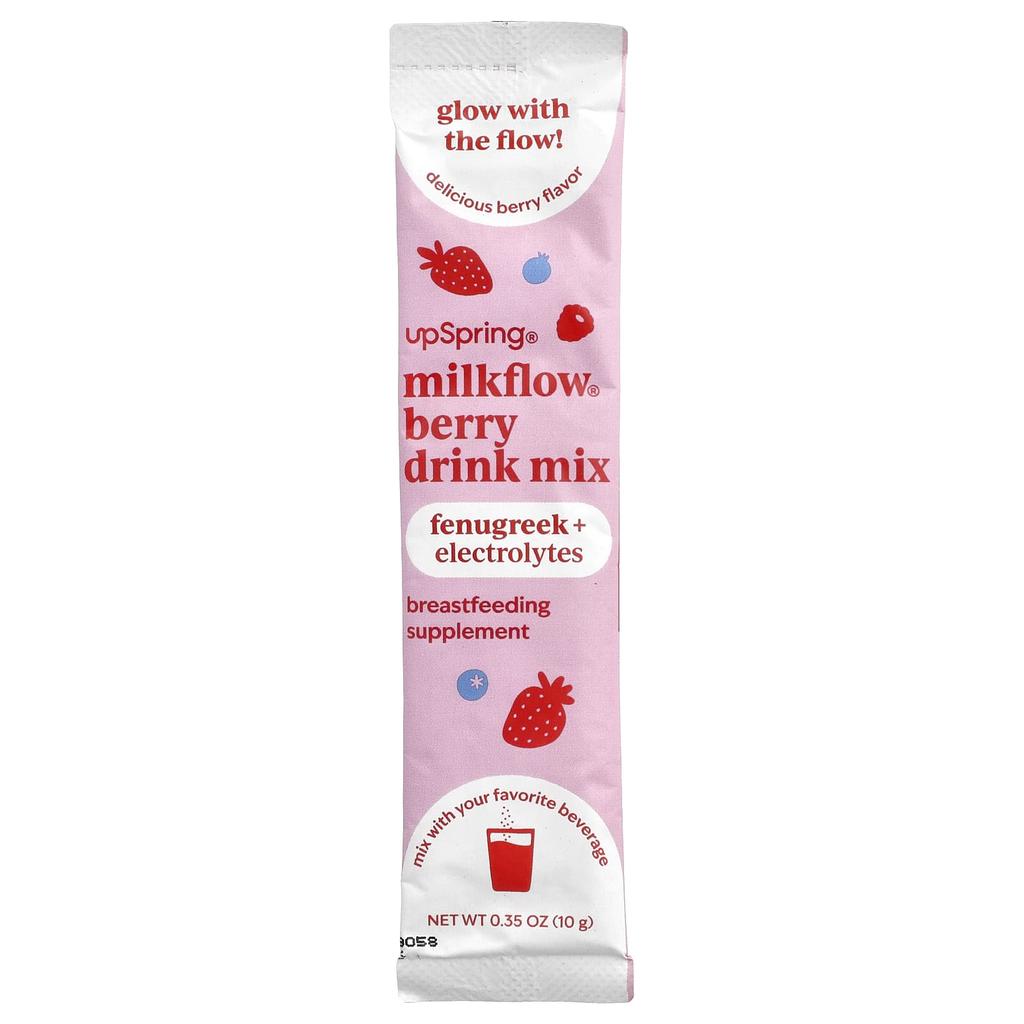 Milkflow®, Drink Mix, Delicious Berries, 16 Single Serving Packets, 10G (0.35Oz) Each