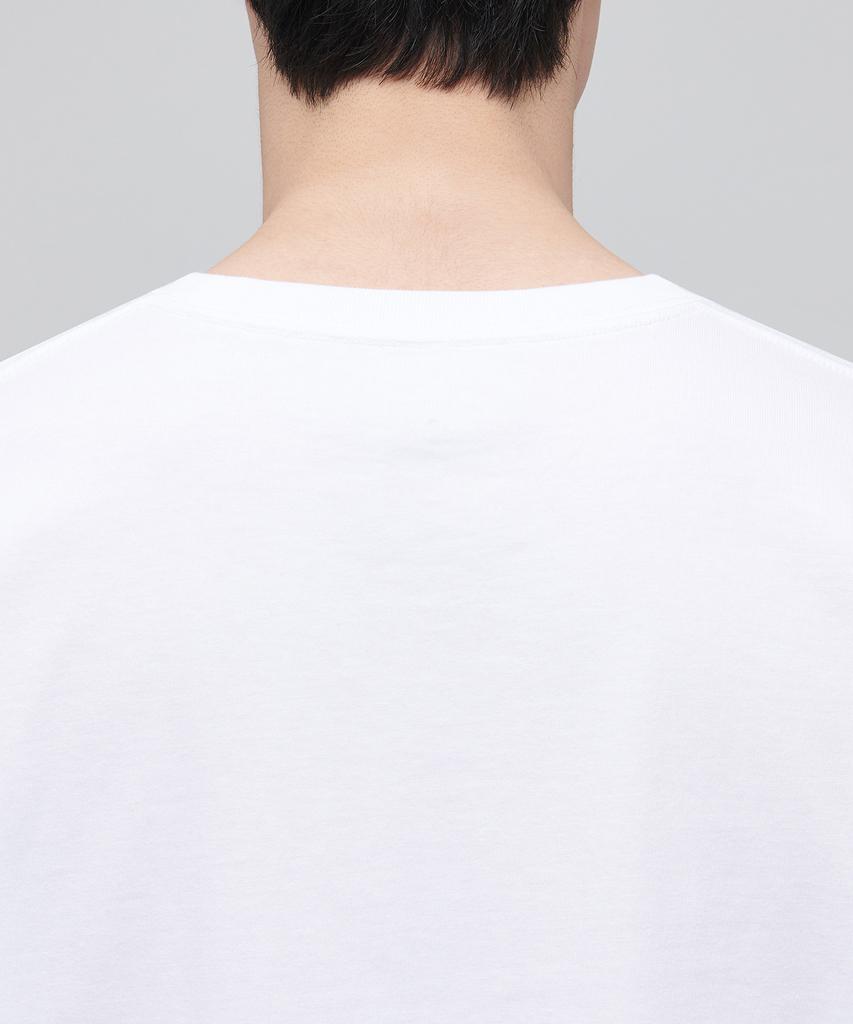 MUSINSA STANDARD Layered Crew Neck T-Shirt_Long Length [White]