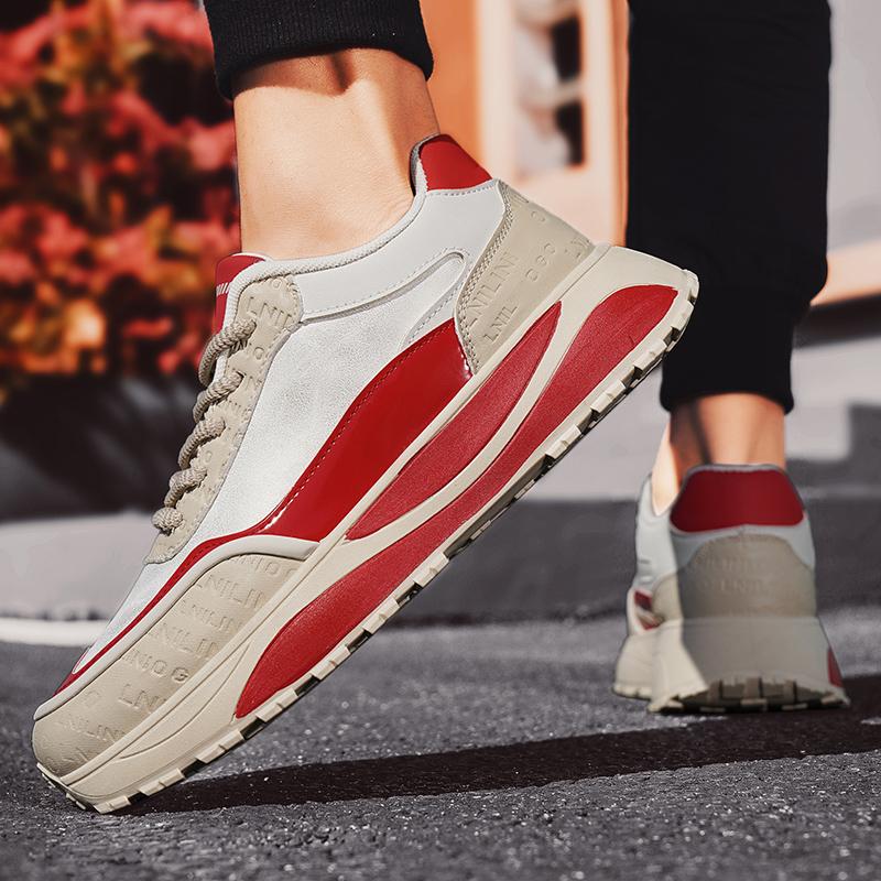 CYYTL Zapatillas de Hombre Casual Zapatos Deportivos Moda Skateboard Cuero Exterior Diseñador Lujo Plataforma Running Tenis Trabajo Mocasines