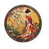 Round Aluminum Metal Sign Wreath Decorative Sign Bedroom Decoration Gifts Japanese Kimono Theme For Bar Club Home Wall Decor