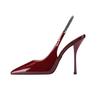 Fashion 2025 New Chain Stiletto Heels Women's New Pointed Head Light Mouth Red Wedding Sandals