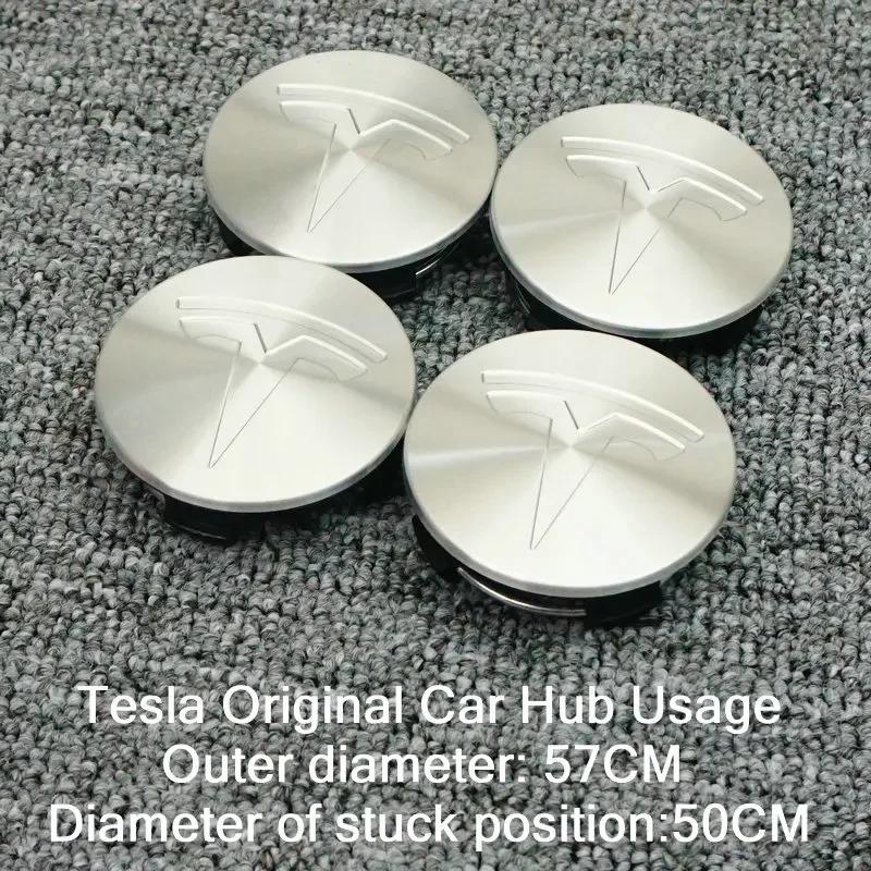 Car Sticker 2025 New Tesla Car  56mm Wheel Hub Center Caps For Tesla Model 3 Model Y Badge Cover Hubcaps for Tesla Model Y X S 2