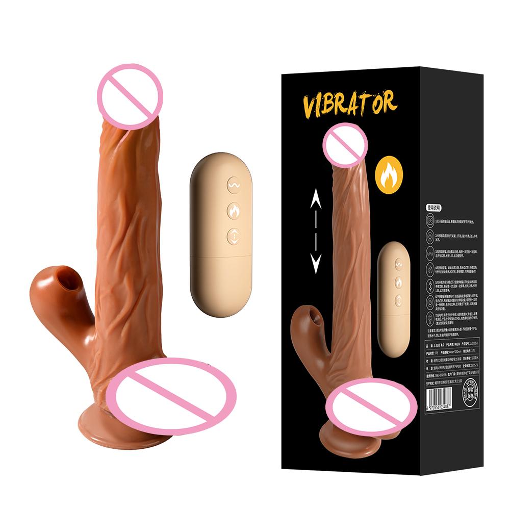 Realistic Dildo G Spot Vibrator Remote Control Strong Suction Cup Telescopic Heating 360° Swing Adult Sex Toy for Women Couple