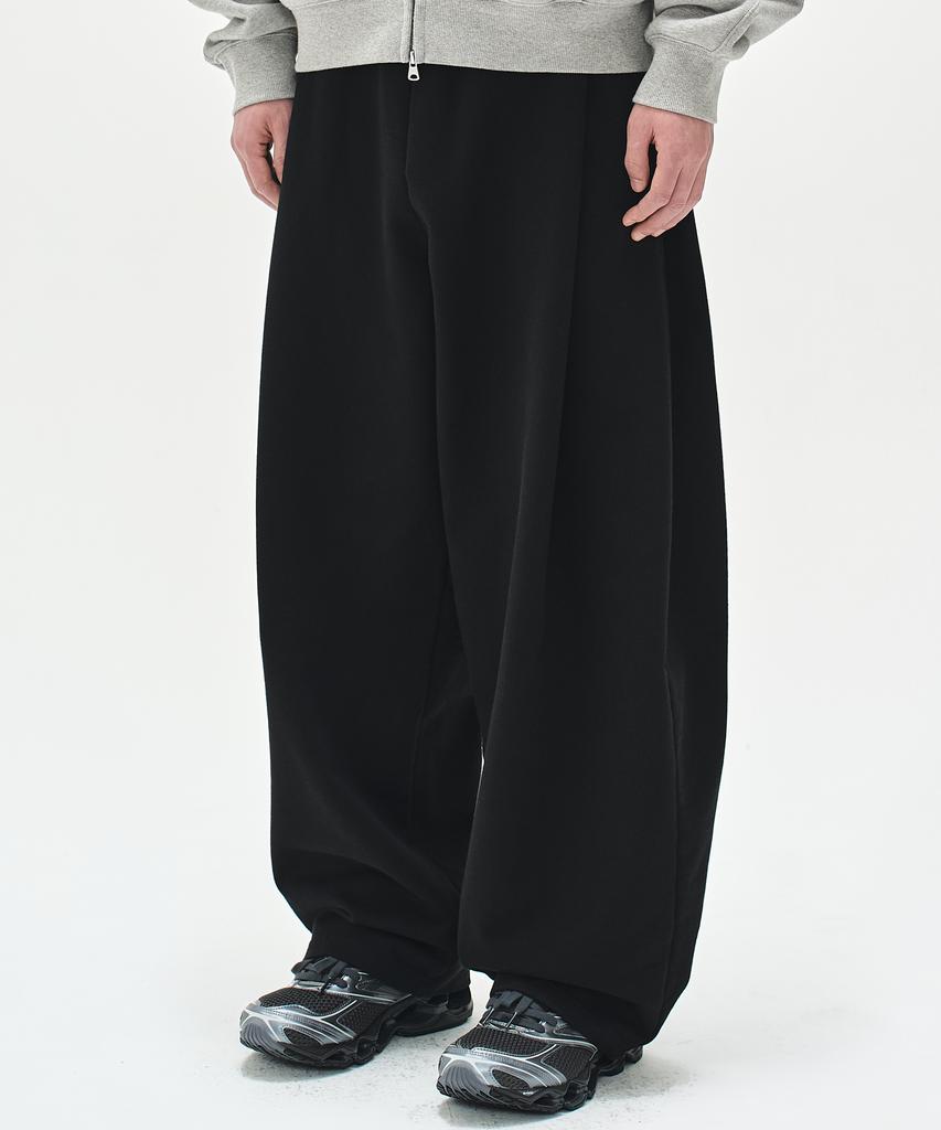 Sobeomeonteu Daily Double-Pleat Wide Pants - Black